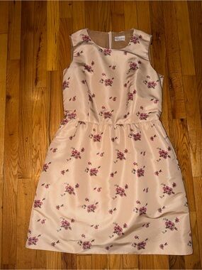 RED Valentino Blush Cream Floral Sleeveless Mini Dress